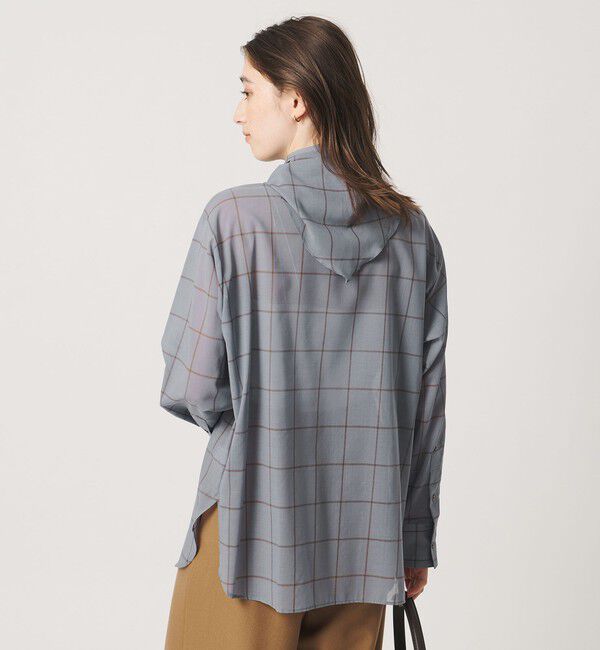 UNITED ARROWS「シアー チェック スカーフ ブラウス 」|シャツ・ブラウス|