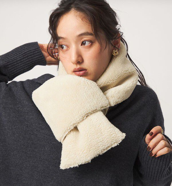 UNITED ARROWS green label relaxing「【別注】＜TAION＞ボア マフラー」|マフラー|NATURAL
