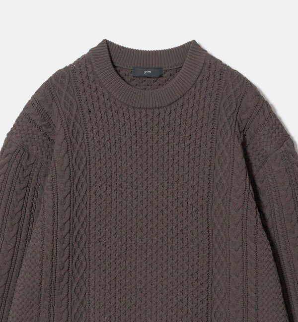 UNITED ARROWS green label relaxing「＜GIM＞アラン 7G クルーネック ニット」|ニット・セーター|