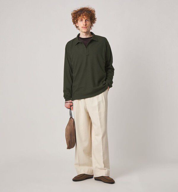 STEVEN ALAN「＜Steven Alan＞ ミルド ウール 1B スキッパー」|ポロシャツ|