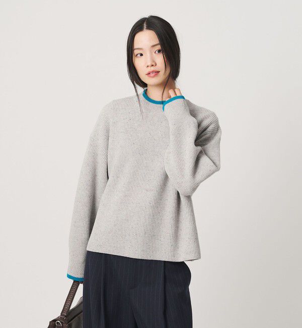 BEAUTY&YOUTH UNITED ARROWS「ウール ネップカラーライン クルーネック ニットプルオーバー」|ニット・セーター|