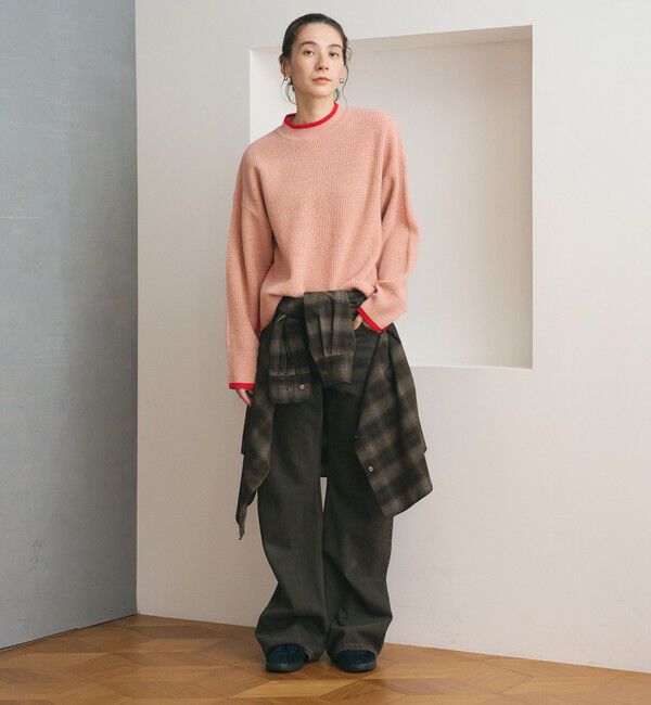 BEAUTY&YOUTH UNITED ARROWS「ウール ネップカラーライン クルーネック ニットプルオーバー」|ニット・セーター|