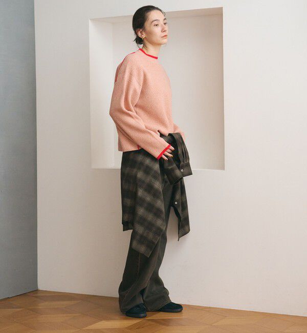 BEAUTY&YOUTH UNITED ARROWS「ウール ネップカラーライン クルーネック ニットプルオーバー」|ニット・セーター|