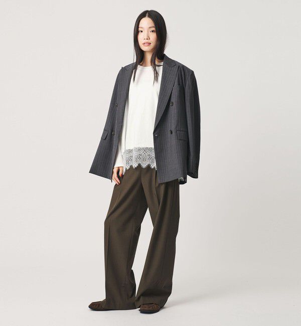 BEAUTY&YOUTH UNITED ARROWS「レースコンビ ロングスリーブ カットソー」|Tシャツ・カットソー|