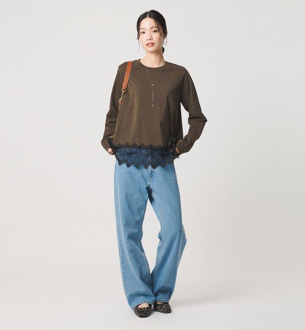 BEAUTY&YOUTH UNITED ARROWS「レースコンビ ロングスリーブ カットソー」|Tシャツ・カットソー|