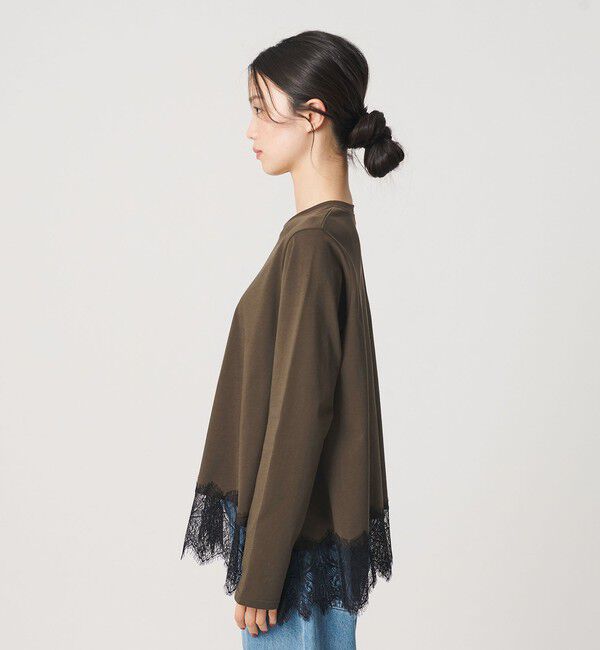 BEAUTY&YOUTH UNITED ARROWS「レースコンビ ロングスリーブ カットソー」|Tシャツ・カットソー|