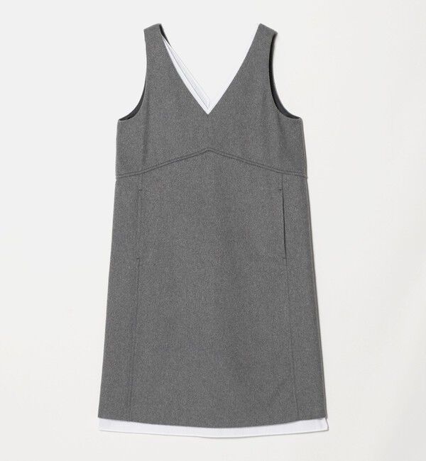 BEAUTY&YOUTH UNITED ARROWS「毛ブレンド ビーバー レイヤード ワンピース」|ワンピース|MD.GRAY