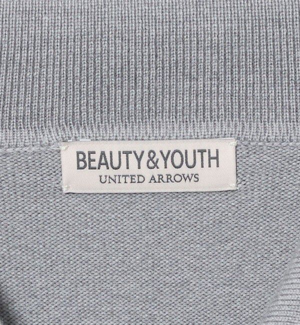 BEAUTY&YOUTH UNITED ARROWS「ハイブリッド ウール ハーフジップ ポロニット ウォッシャブル」|ニット・セーター|
