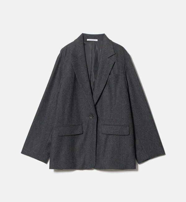 BEAUTY&YOUTH UNITED ARROWS「フラノ オーバーサイズ ジャケット」|テーラードジャケット|DK.GRAY