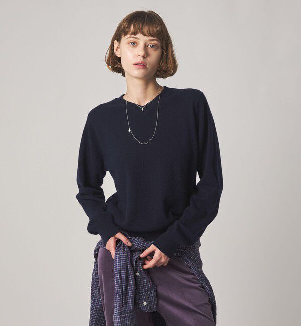 STEVEN ALAN「＜Steven Alan＞カシミヤ Vネック ニット」|ニット・セーター|NAVY