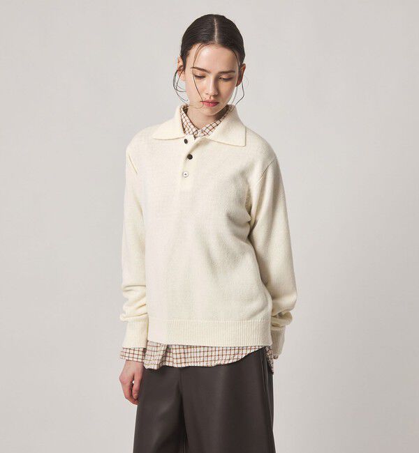 STEVEN ALAN「＜Steven Alan＞ウール カシミヤ ポロカラー ニット」|ニット・セーター|