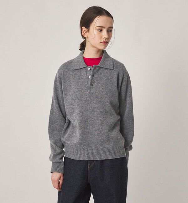 STEVEN ALAN「＜Steven Alan＞ウール カシミヤ ポロカラー ニット」|ニット・セーター|