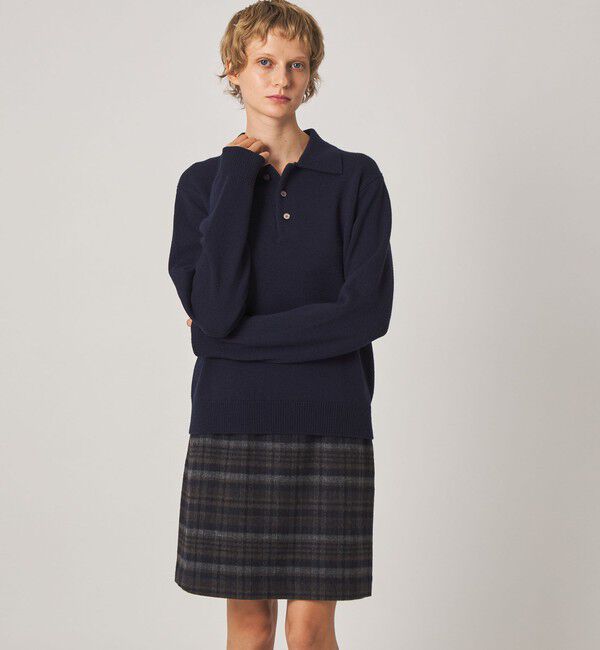 STEVEN ALAN「＜Steven Alan＞ウール カシミヤ ポロカラー ニット」|ニット・セーター|