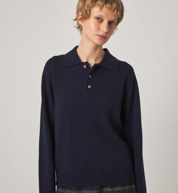STEVEN ALAN「＜Steven Alan＞ウール カシミヤ ポロカラー ニット」|ニット・セーター|