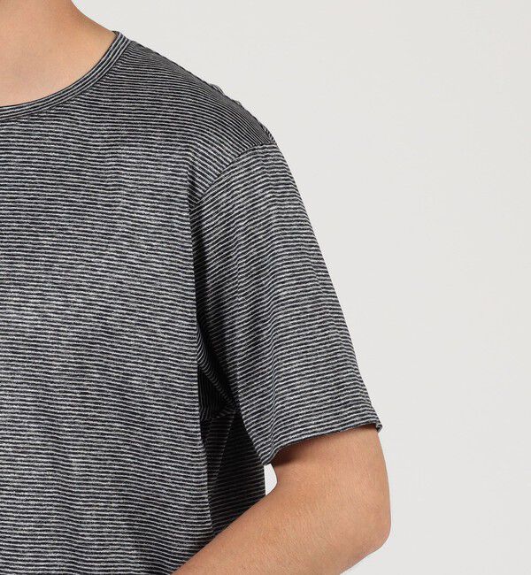 TOMORROWLAND MENS「シルクコットン ボーダー ハーフスリーブ カットソー BOTTO GIUSEPPE」|Tシャツ・カットソー|