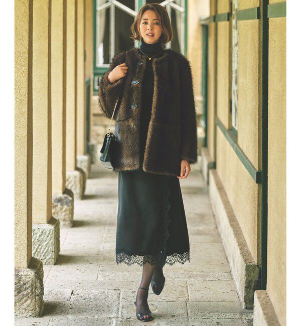 自由区「【SHIHOさん着用・長さ調節可・ステンレス】メタルフリンジショート ネックレス」|ネックレス|
