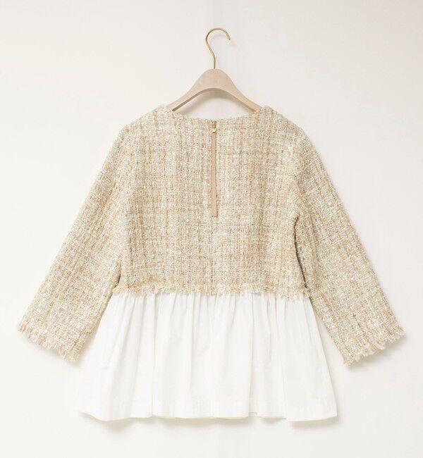 NOLLEY'S sophi「【WEB＆一部店舗限定アイテム】シャイニーツイードペプラムプルオーバー」|シャツ・ブラウス|