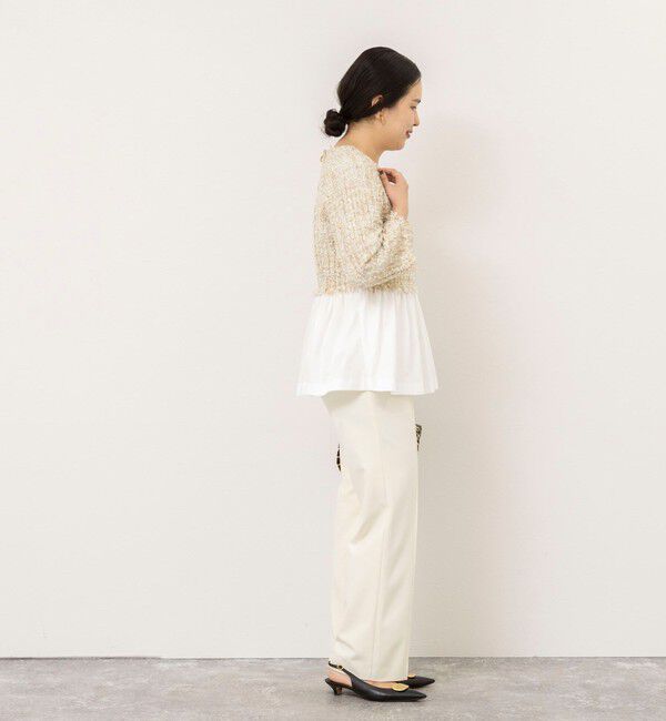 NOLLEY'S sophi「【WEB＆一部店舗限定アイテム】シャイニーツイードペプラムプルオーバー」|シャツ・ブラウス|