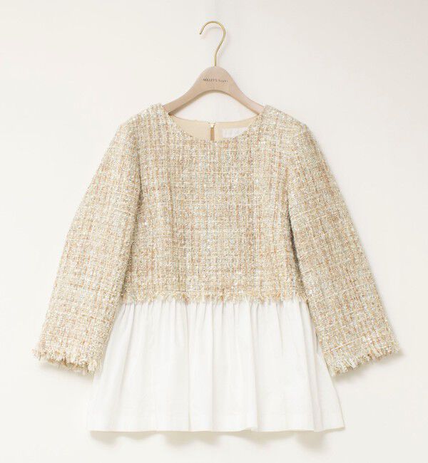 NOLLEY'S sophi「【WEB＆一部店舗限定アイテム】シャイニーツイードペプラムプルオーバー」|シャツ・ブラウス|