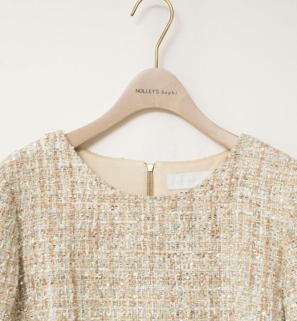 NOLLEY'S sophi「【WEB＆一部店舗限定アイテム】シャイニーツイードペプラムプルオーバー」|シャツ・ブラウス|