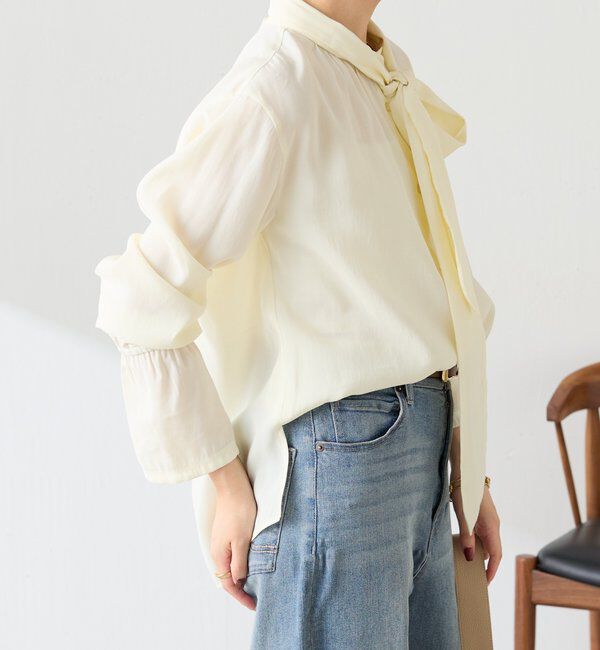  「【リボン取り外しできる◎】2WAYボウタイブラウス」|シャツ・ブラウス|