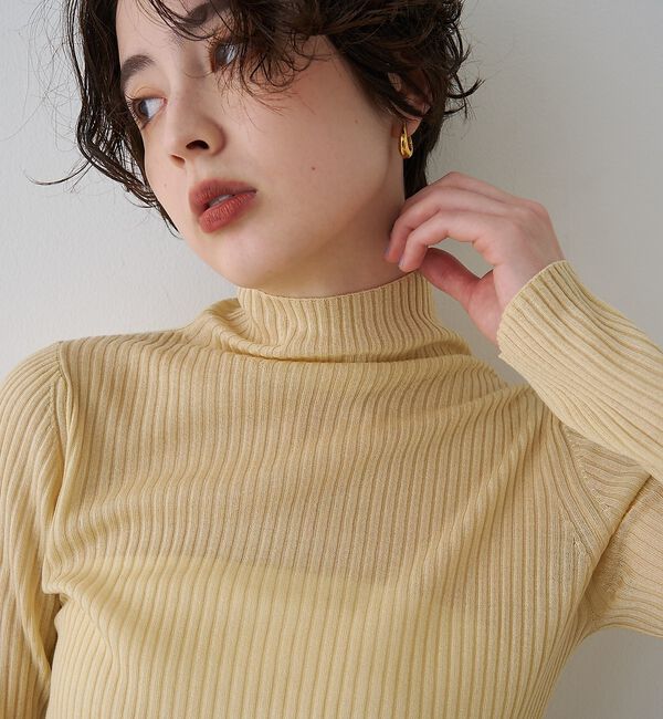 Rouge vif「防縮Wシアータートルリブニット」|ニット・セーター|