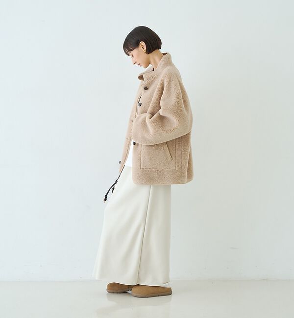 Rouge vif「【2サイズ展開】2WAYスタンドカラースエードライクリバーシブルボアコート」|その他|