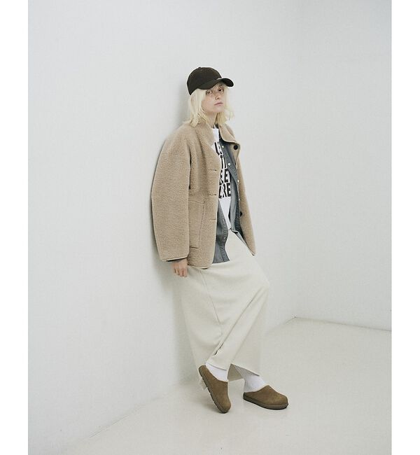 Rouge vif「【2サイズ展開】2WAYスタンドカラースエードライクリバーシブルボアコート」|その他|