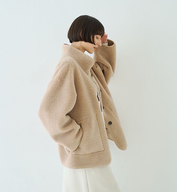 Rouge vif「【2サイズ展開】2WAYスタンドカラースエードライクリバーシブルボアコート」|その他|