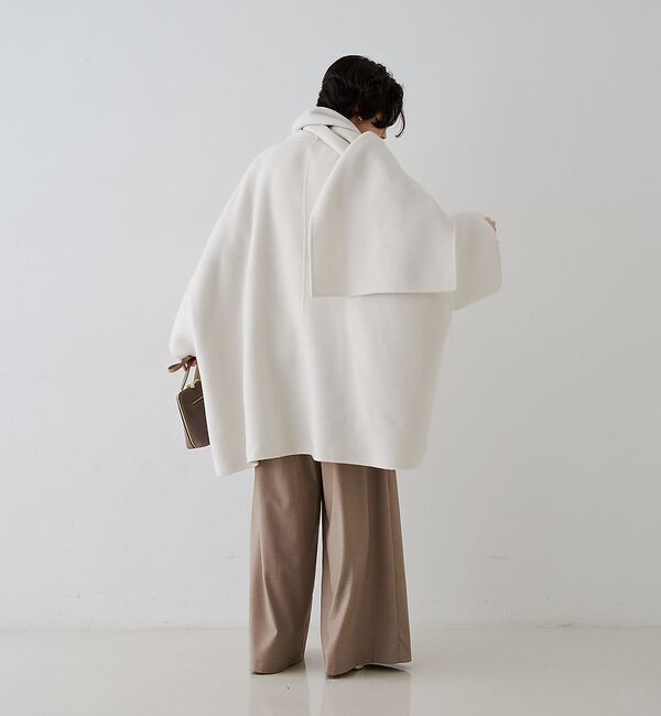 Rouge vif「【2サイズ展開】ストール/マフラー付き変形リバーコート」|その他|