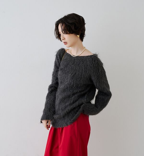 Rouge vif「モヘア混シャギーニットプルオーバー」|ニット・セーター|