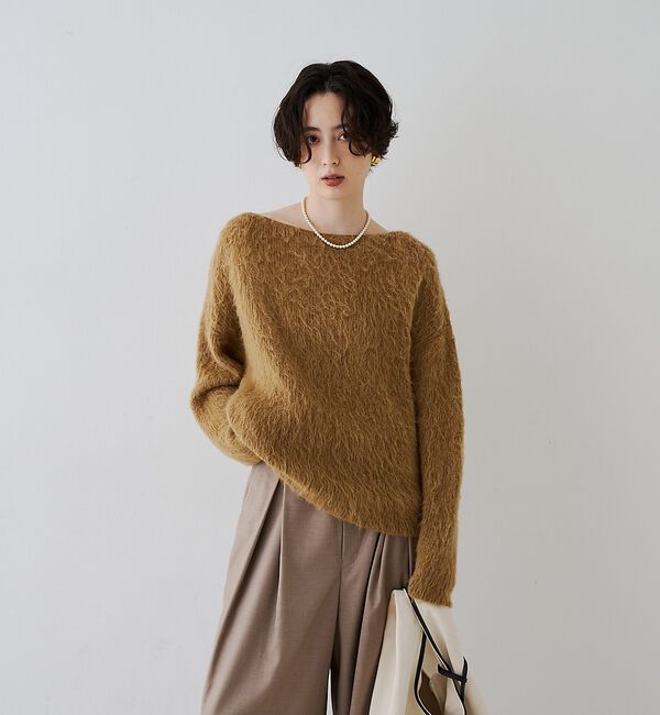 Rouge vif「モヘア混シャギーニットプルオーバー」|ニット・セーター|