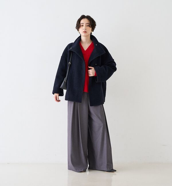 Rouge vif「【定番人気 / 2026AW新作】フォックスウールVネックニットプルオーバー/ホ」|ニット・セーター|