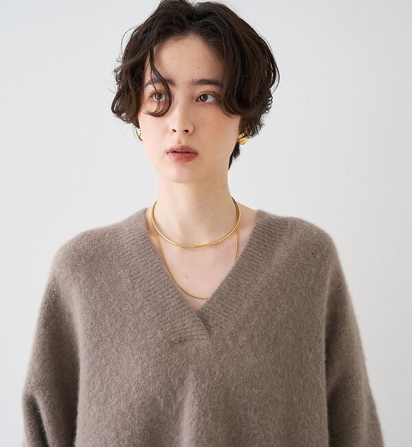 Rouge vif「【定番人気 / 2026AW新作】フォックスウールVネックニットプルオーバー/ホ」|ニット・セーター|