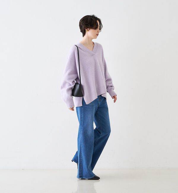 Rouge vif「【定番人気 / 2026AW新作】フォックスウールVネックニットプルオーバー/ホ」|ニット・セーター|