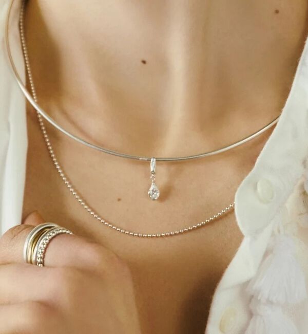 Rouge vif「【TEN./テン】ボライドチャーム SV / シルバー キュービックジルコニア」|ネックレス|