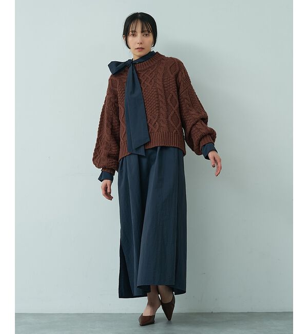 abahouse mavie「【ベッキーコラボ】ケーブル編みニット」|ニット・セーター|