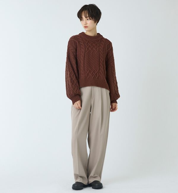 abahouse mavie「【ベッキーコラボ】ケーブル編みニット」|ニット・セーター|
