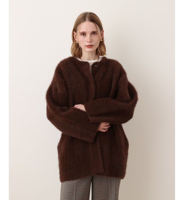 allureville「カシミヤブレンドファー加工コート」|ダッフルコート|