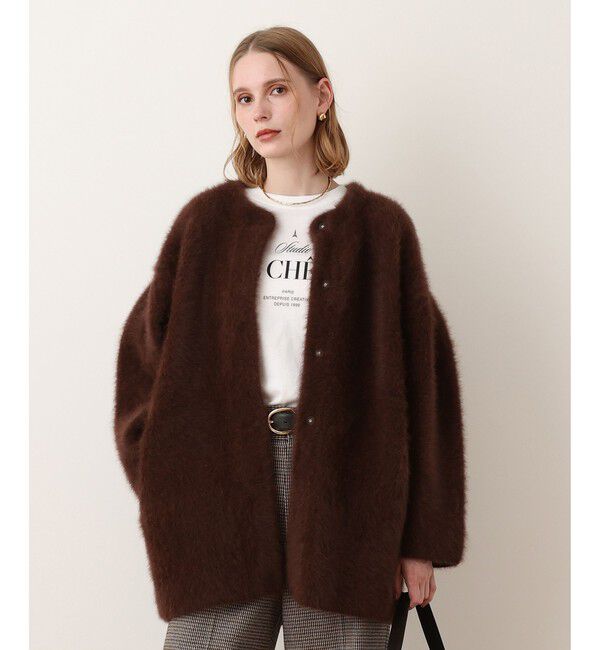 allureville「カシミヤブレンドファー加工コート」|ダッフルコート|