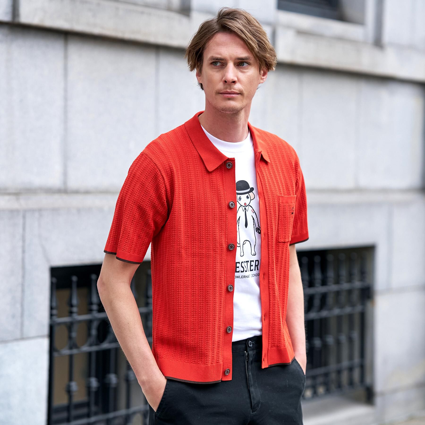 DRESSTERIOR「【Safari5月号掲載】ウォッシャブル キューバニットシャツ」|ニット・セーター|