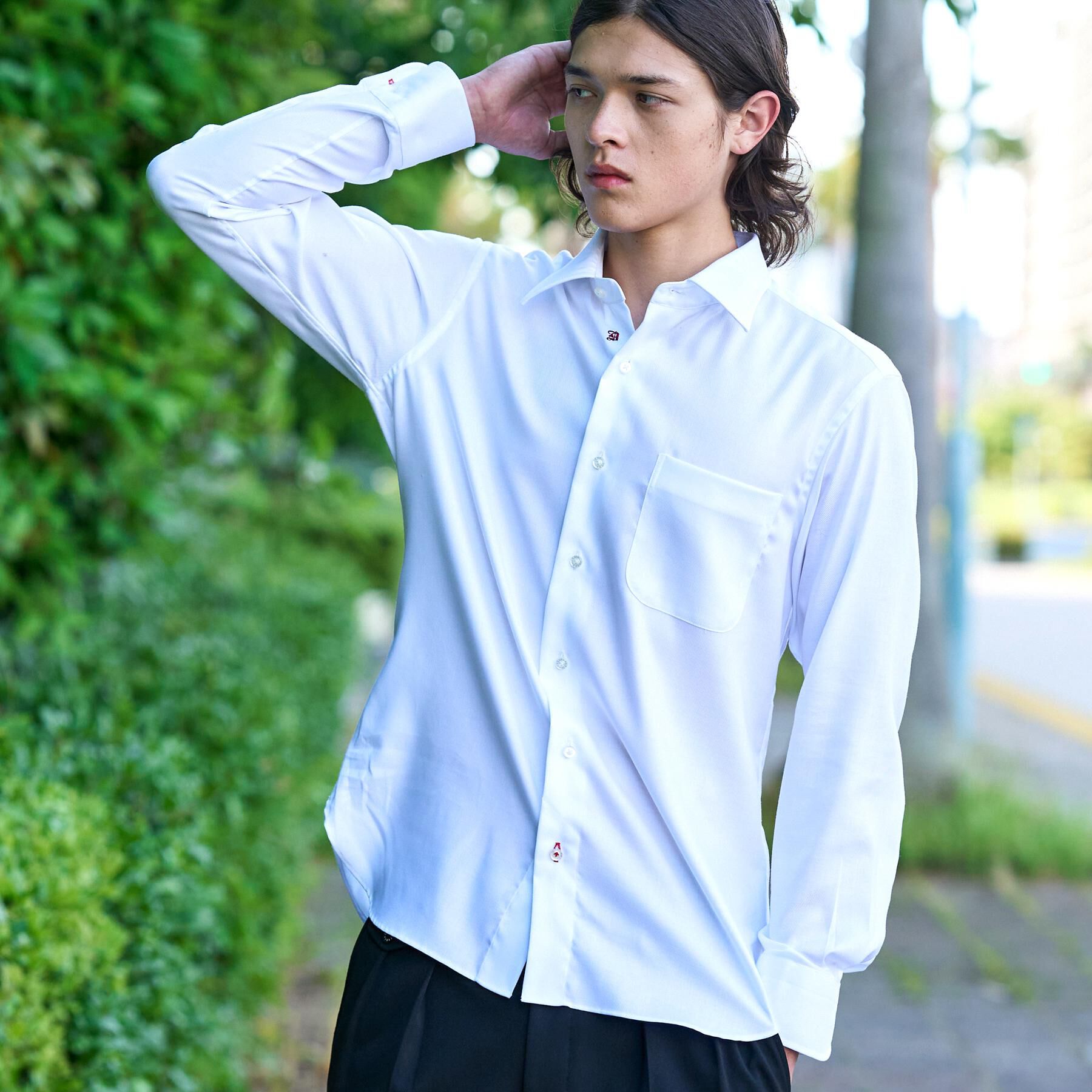 DRESSTERIOR「【形態安定/日本製】コットンカルゼ ドレスシャツ」|シャツ・ブラウス|