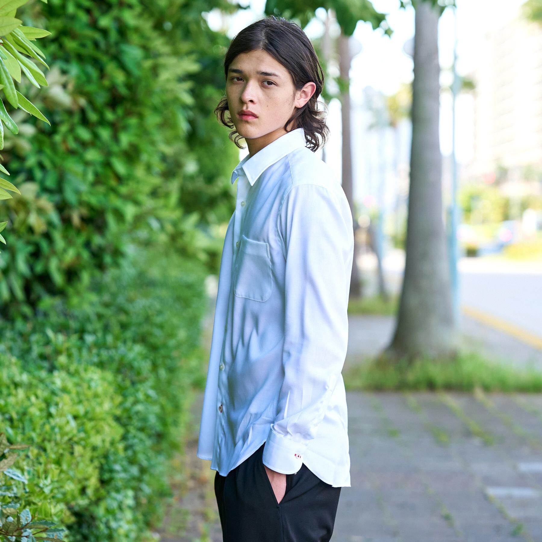 DRESSTERIOR「【形態安定/日本製】コットンカルゼ ドレスシャツ」|シャツ・ブラウス|