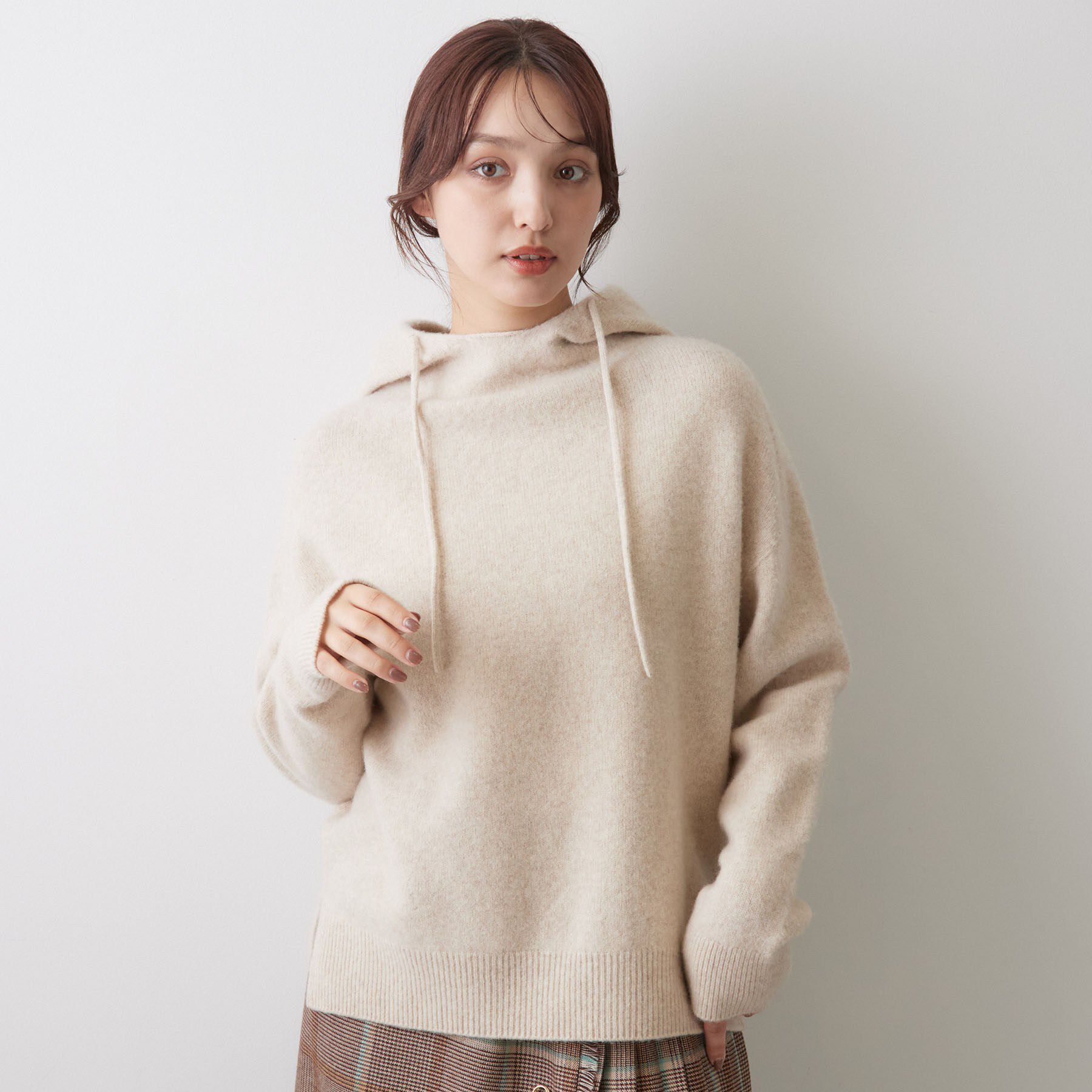 DRESSTERIOR「【5色展開/日本製】ホールガーメント ウールカシミヤパーカー」|ニット・セーター|