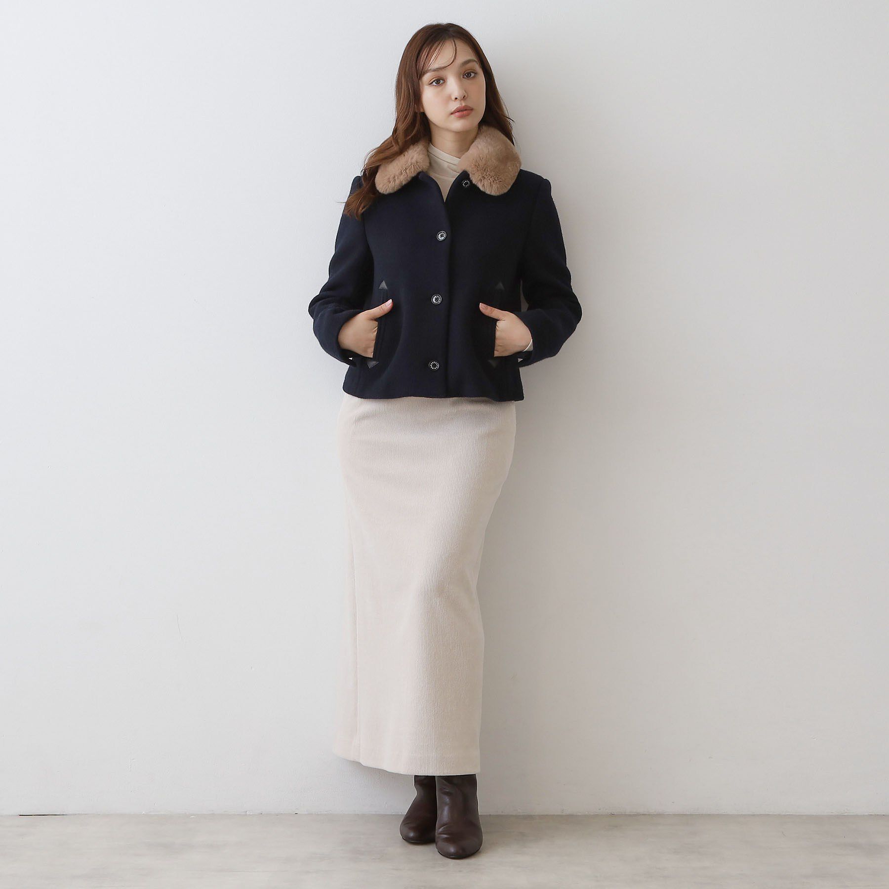 DRESSTERIOR「【リアルファー/取り外し可】デチャッタブルファージャケットデチャッタブルファージャケット」|ブルゾン・スタジャン|