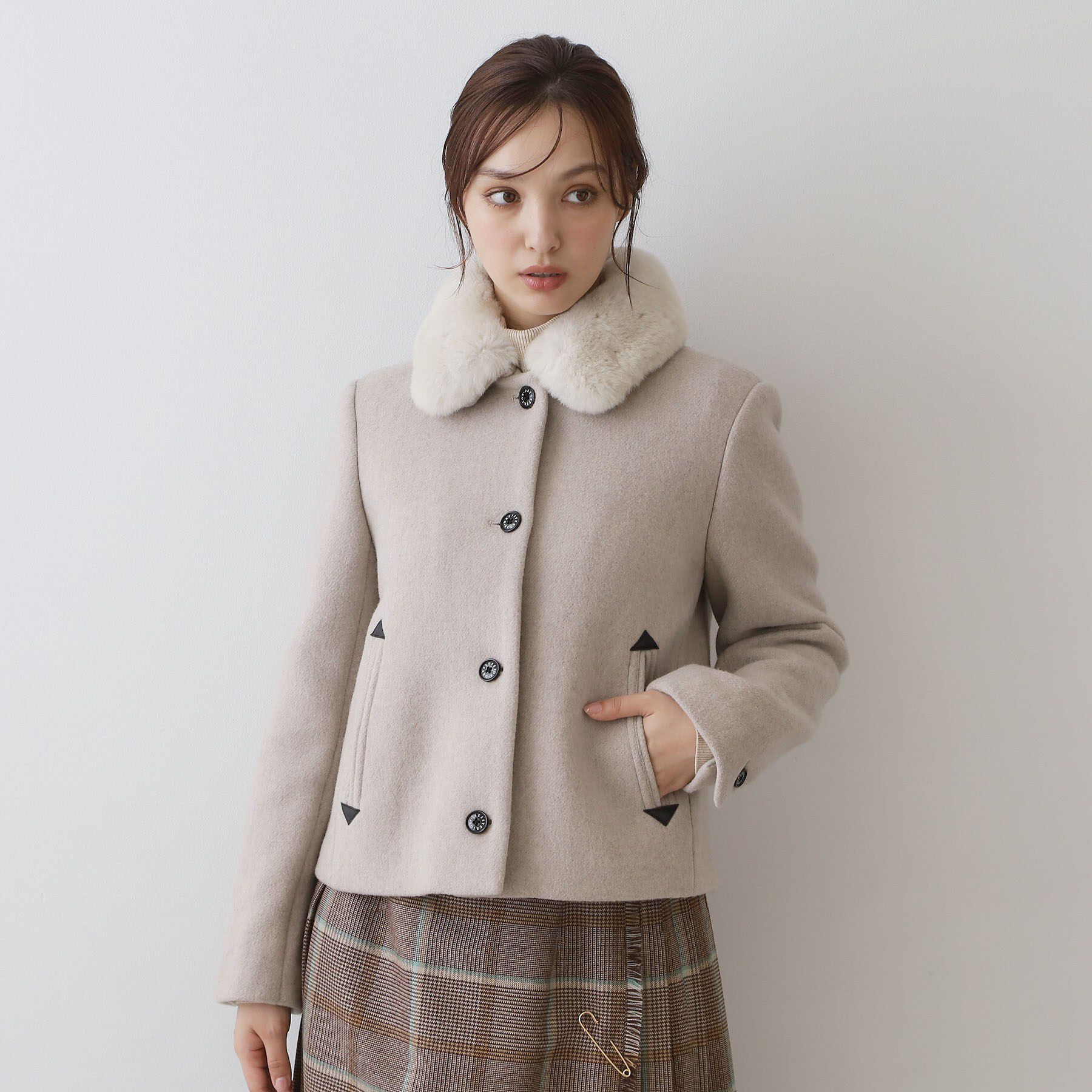 DRESSTERIOR「【リアルファー/取り外し可】デチャッタブルファージャケットデチャッタブルファージャケット」|ブルゾン・スタジャン|