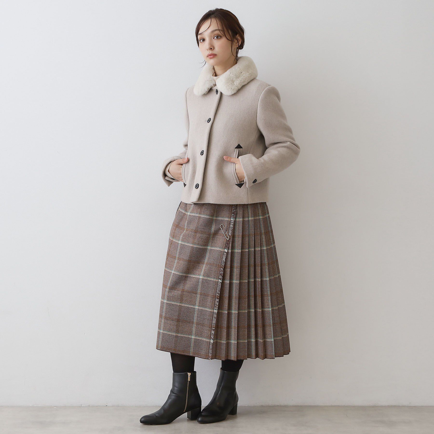 DRESSTERIOR「【リアルファー/取り外し可】デチャッタブルファージャケットデチャッタブルファージャケット」|ブルゾン・スタジャン|