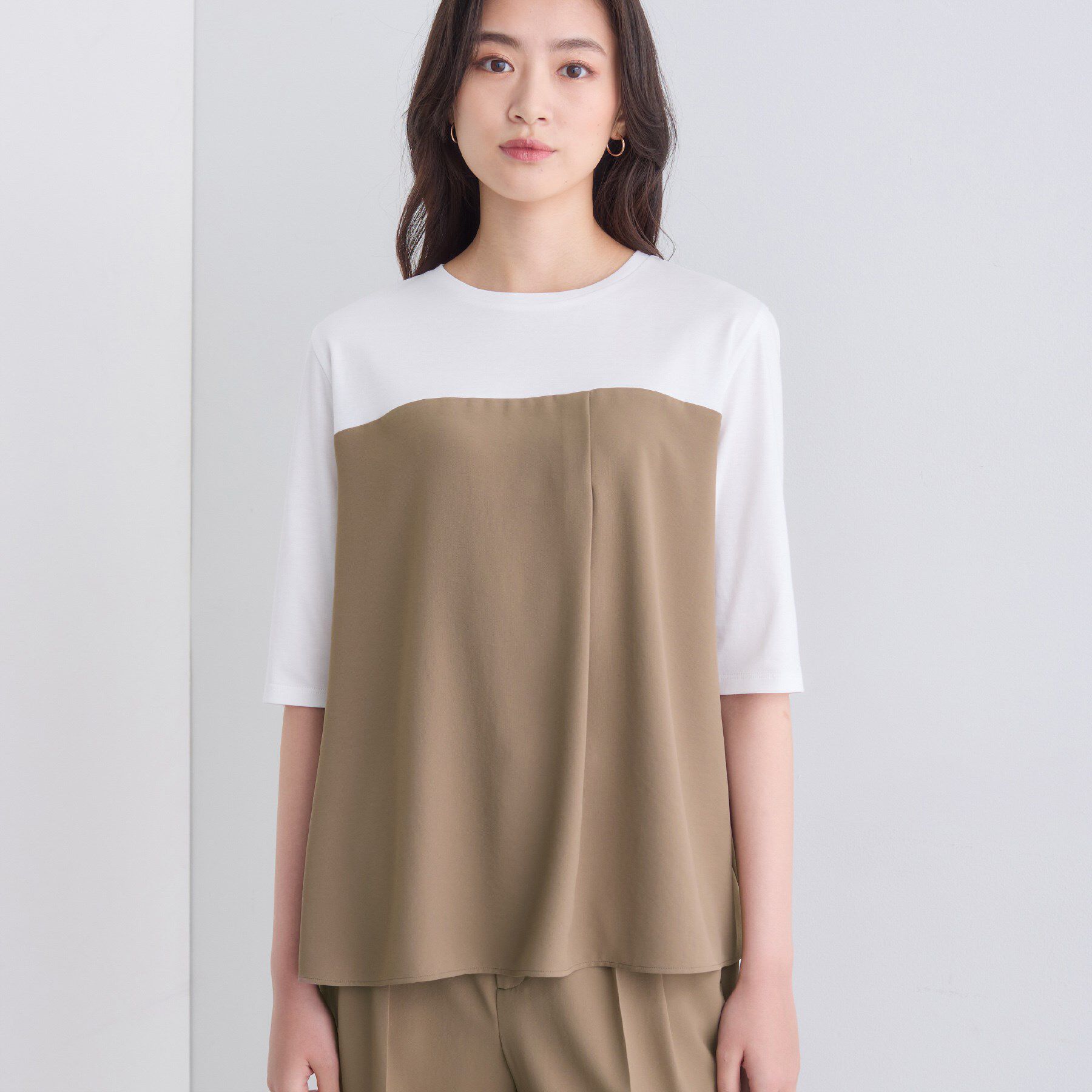 INDIVI「【セットアップ可能】ビスチェレイヤード風トップス」|Tシャツ・カットソー|