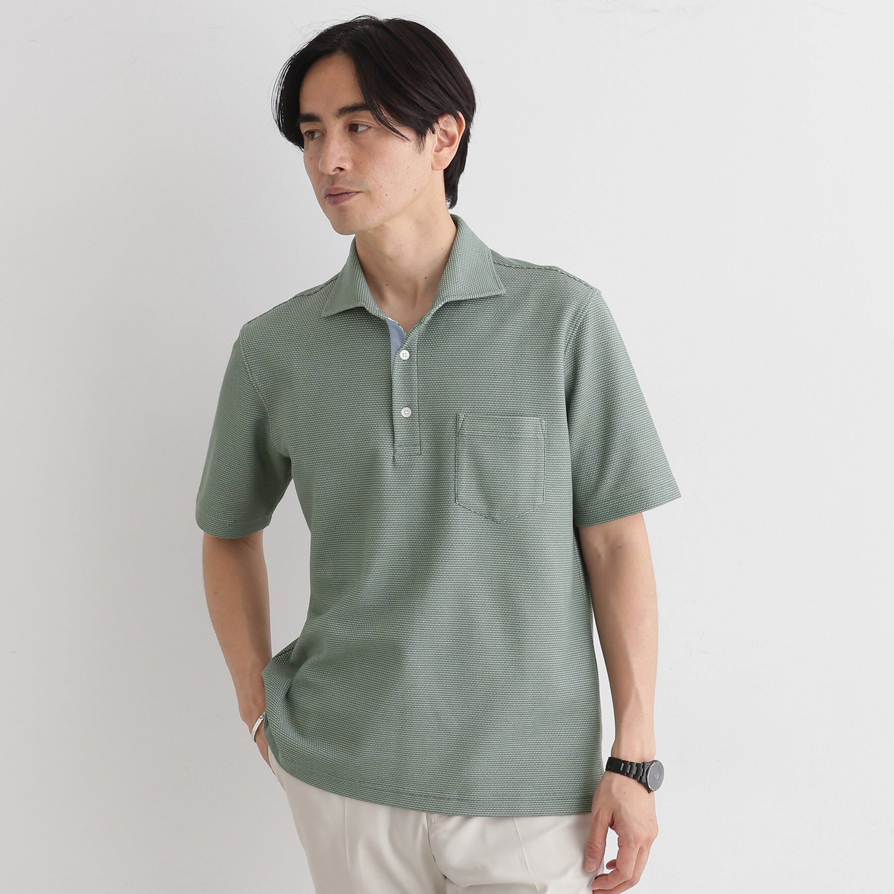 TAKEO KIKUCHI「【抗菌防臭／9色5サイズ展開】ハニカムメランジ ポロシャツ」|ポロシャツ|