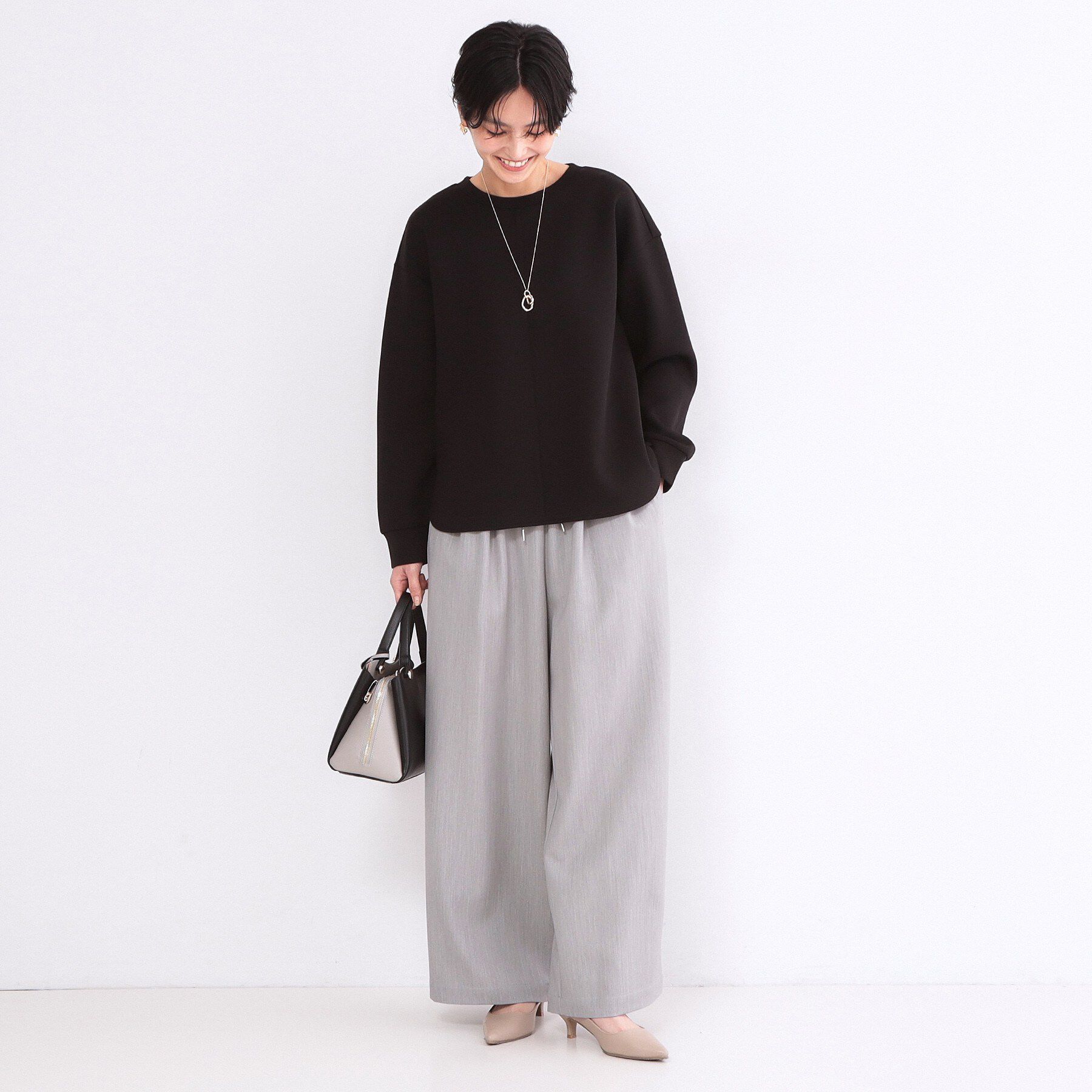 OPAQUE.CLIP「リラクシーボリュームスリーブトップス【洗濯機OK】」|Tシャツ・カットソー|